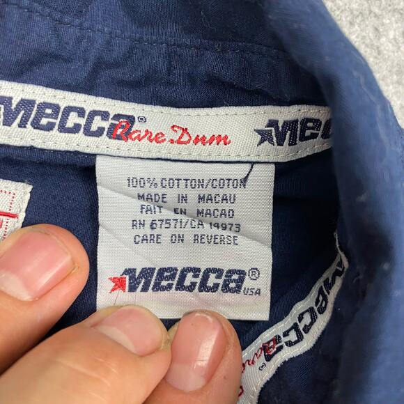 mecca Shirt Mens XL Button Up vintage Long Sleeve color block pocket - Picture 5 of 11